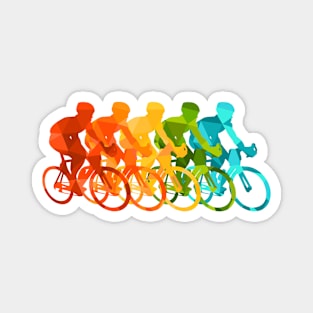 Cyclists illustration Magnet