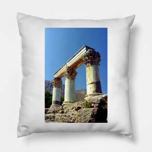 Corinthian Columns, Ancient Corinth Pillow