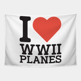 I Love WW2 Planes Tapestry