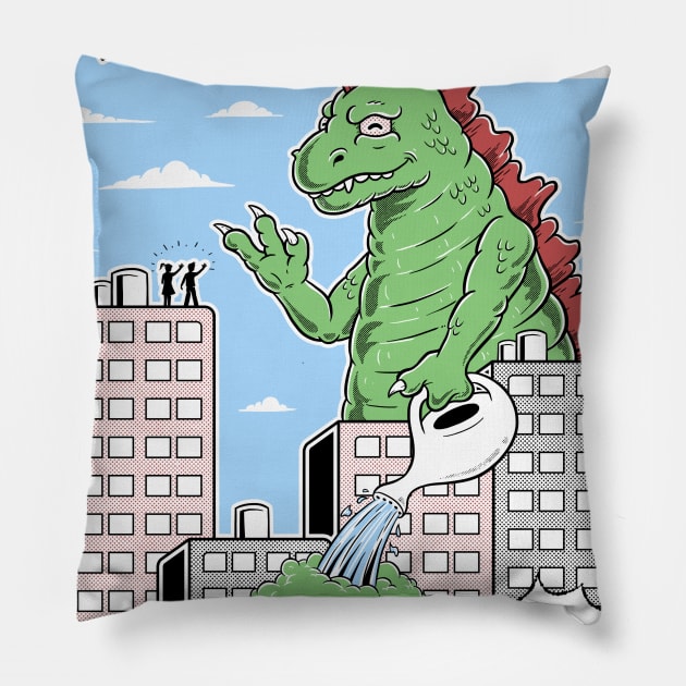 Good-zilla Pillow by UmbertoVicente