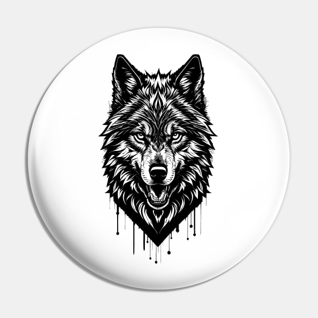 wolf ink art Pin by DeathAnarchy