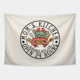 Mom's Kitchen Open 24 Hours - Seasoned With Love Tapestry
