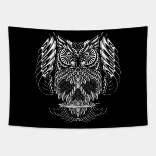 Owl Skull Ornate Tapestry