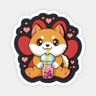 Bubble Tea Shiba Inu Boba Kawaii Anime Japan Magnet