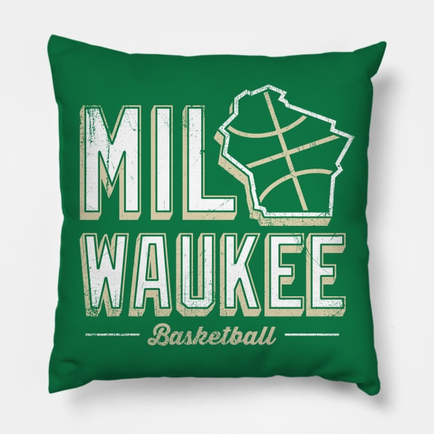 Milwaukee Basketball Pillow by KFig21