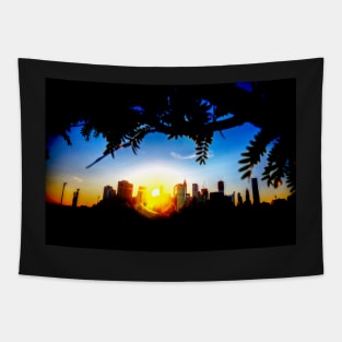 Manhattan Sunset NYC Tapestry