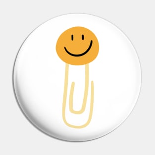 Smiley Paper Clip Pin