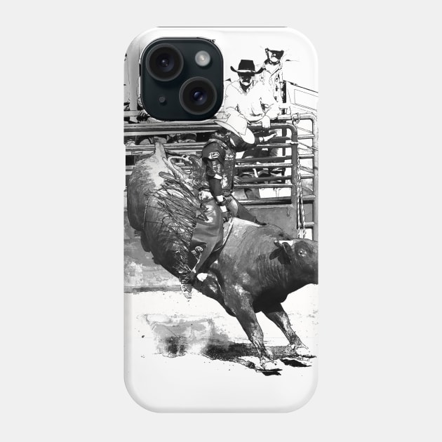 Rodeo Bull Rider Phone Case by Highseller