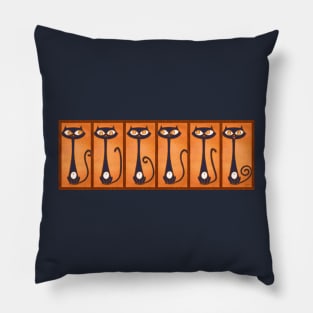 Orange Tiki Cats! Pillow