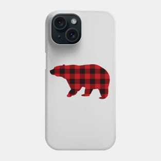 1980s Funny Matching Family Christmas lumberjack Buffalo Plaid Bear Phone Case