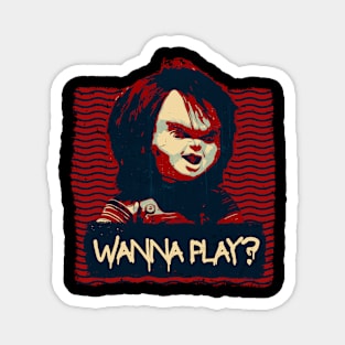 killer doll - wanna play? Magnet