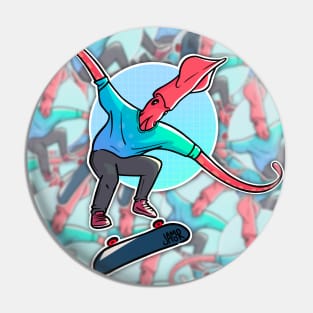 Skate Squid Pattern Pin