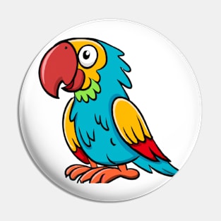 Cartoon Bird Parrot, Colourful parrot, Digital art Pin