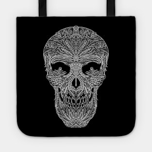 Sugar Skull Day of the Dead Art version #4 - White Tote