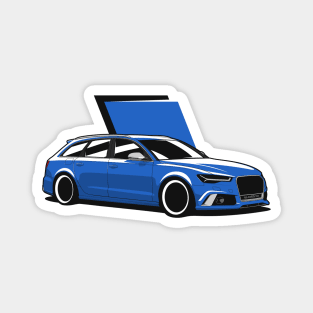 Blue A6 RS6 Avant Magnet