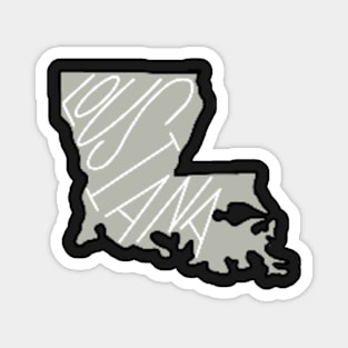 Louisiana! Sticker Magnet