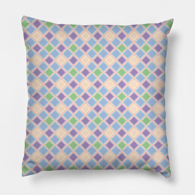 Checkers Pattern - Rainbow checkers pattern design Pillow by Missing.In.Art
