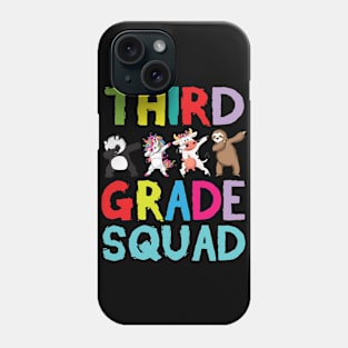 Animals Students Dabbing Back To School Third Grade Squad Phone Case