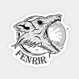 Scandinavian wolf Fenrir - Norsk Apocalypse Ragnarok Magnet