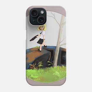 Hiding in the shadow Phone Case