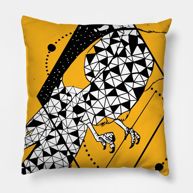 Geometrical crow Pillow by jen28