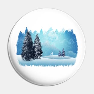 The White Reindeer Pin