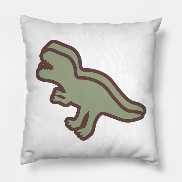 Dino outline Pillow by ShirtyLife