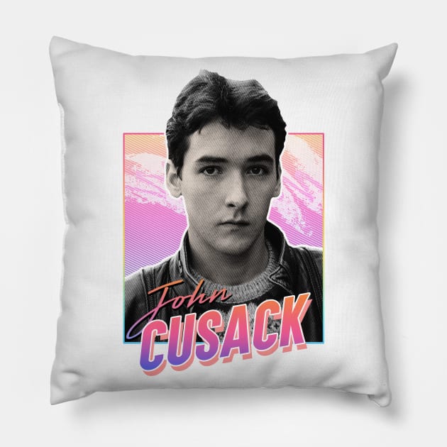 John Cusack - Retro Pillow by PiedPiper