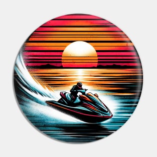 Wave Rider Jetski Design Pin