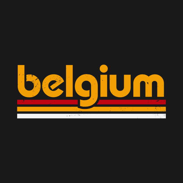 Retro Belgium Word Art // Vintage Grunge Belgian Football by Now Boarding