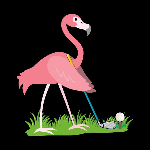 Flamingo Play Golf Pink Flamingo Lover Gift by finchandrewf