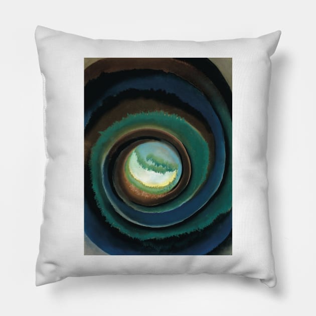 Pond in the Woods by Georgia O'Keeffe Pillow by QualityArtFirst