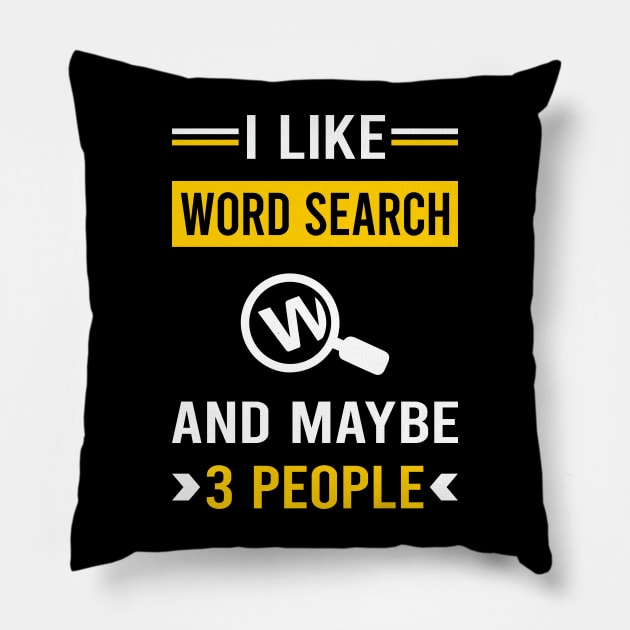 3 People Word Search Pillow by Good Day