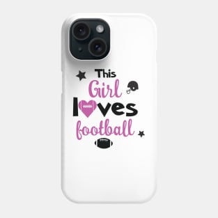 The girl loves football Phone Case