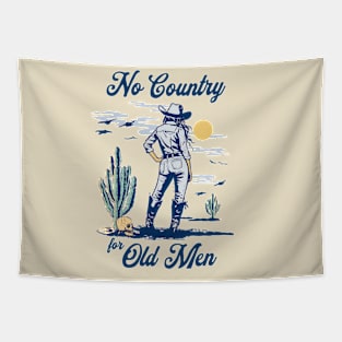 No Country for Old Men Feminist Pro Choice Vintage Cowgirl Tapestry