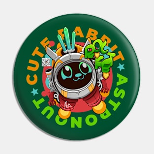 Cute Rabbit Astronout Pin