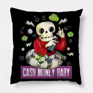 Music Lover skeleton - Money Skull Pillow