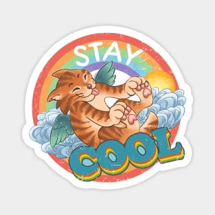 Stay Cool Cat cute retro vibes Magnet