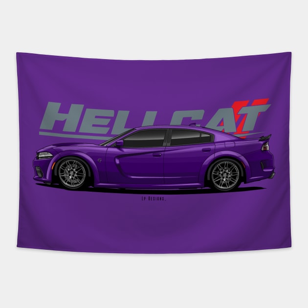 Charger Srt Hellcat Tapestry by LpDesigns_