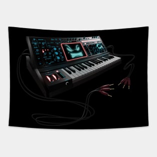 Synth Bot Coloured - Synthesiser Tapestry