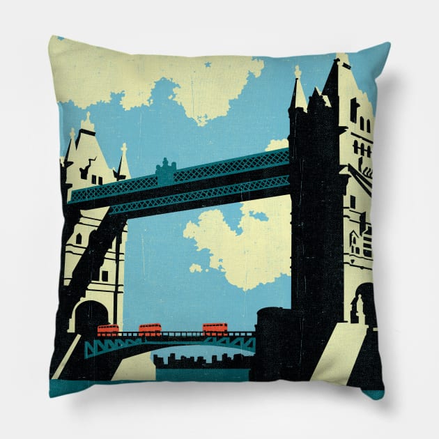 CPO agenda_tower bridge london Pillow by Neil Webb | Illustrator