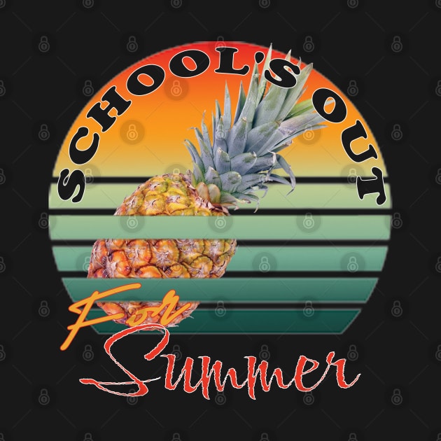 cute retro last day of school school's out for summer teacher by TeeText