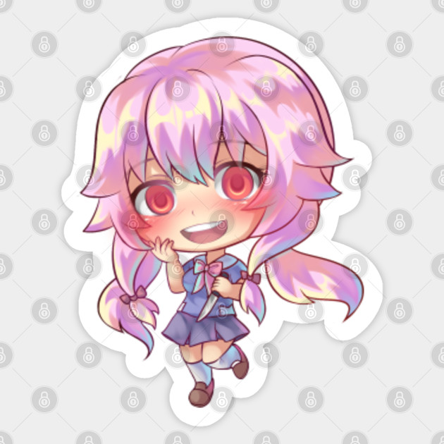 Get Wallpaper Yuno Gasai 2 Mirai Nikki Yuno Gasai Sticker Teepublic Au HD