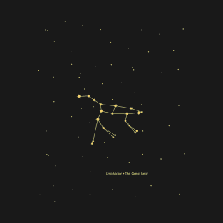 Ursa Major Constellation. Gold T-Shirt