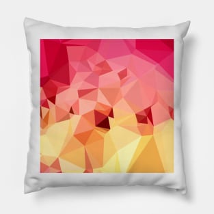 Rose Bonbon Pink Abstract Low Polygon Background Pillow