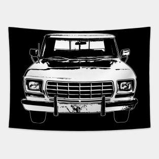 White F 150 Ranger Supercab Sketch Art Tapestry