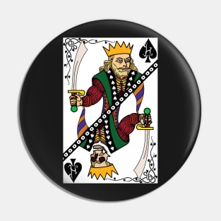 King Of Spades Black Mask Pin