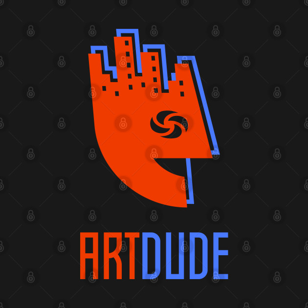 YourArtDude Logo In Red And Lt. Blue by yourartdude