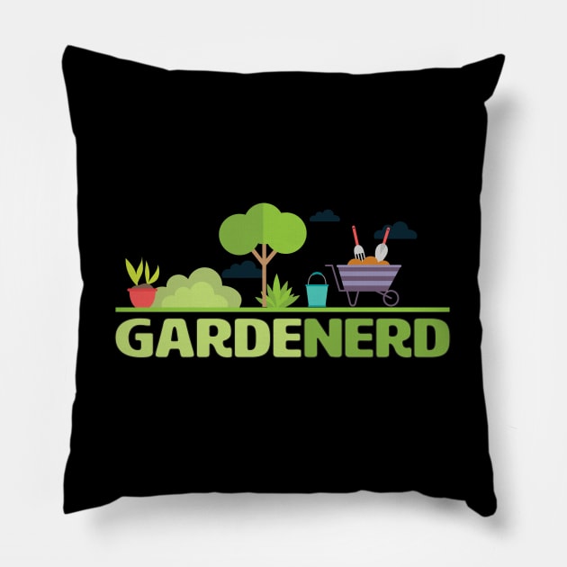 Gardening - Garden Nerd Pillow by Kudostees