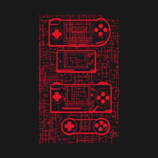 Neon Red handheld Gaming Controller T-Shirt